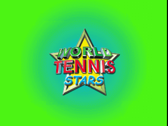 World Tennis Stars title screen for Playstation